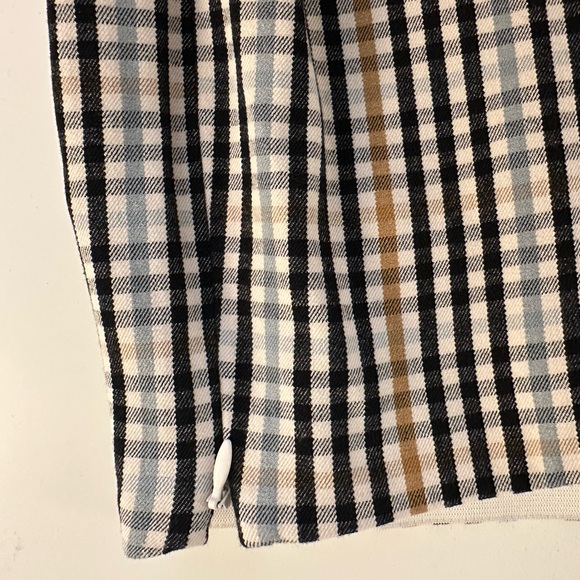 A New Day Checked Blue Tan White Pull On Pants Classic Casual Career Size 4 - Picture 5 of 6